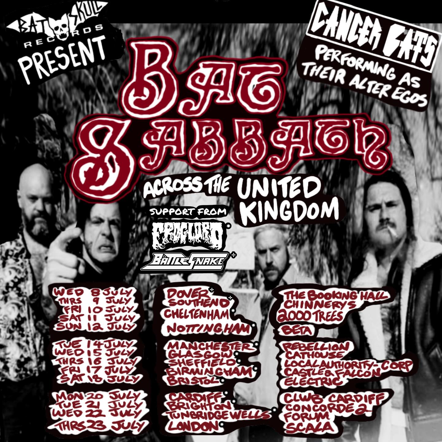 Cancer Bats CELEBRATING 20 YEARS OF BIRTHING THE GIANT Tour Poster 2026